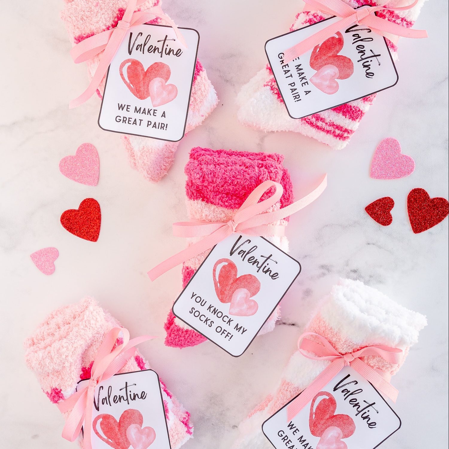 Valentines Day Sock Printable Cards
