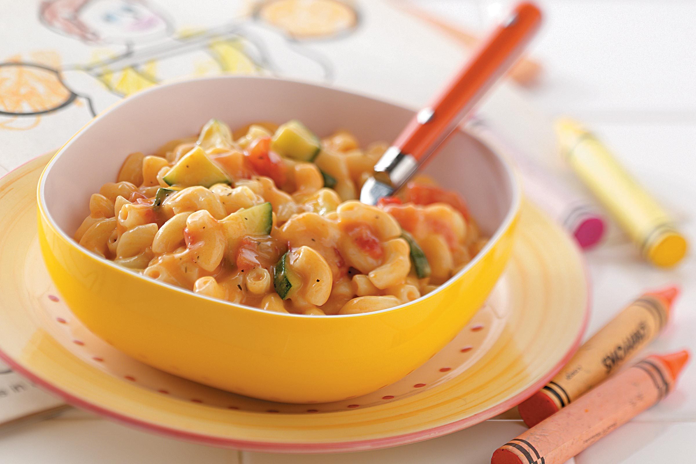Zucchini_Recipes_Colorful-Mac-n-Cheese