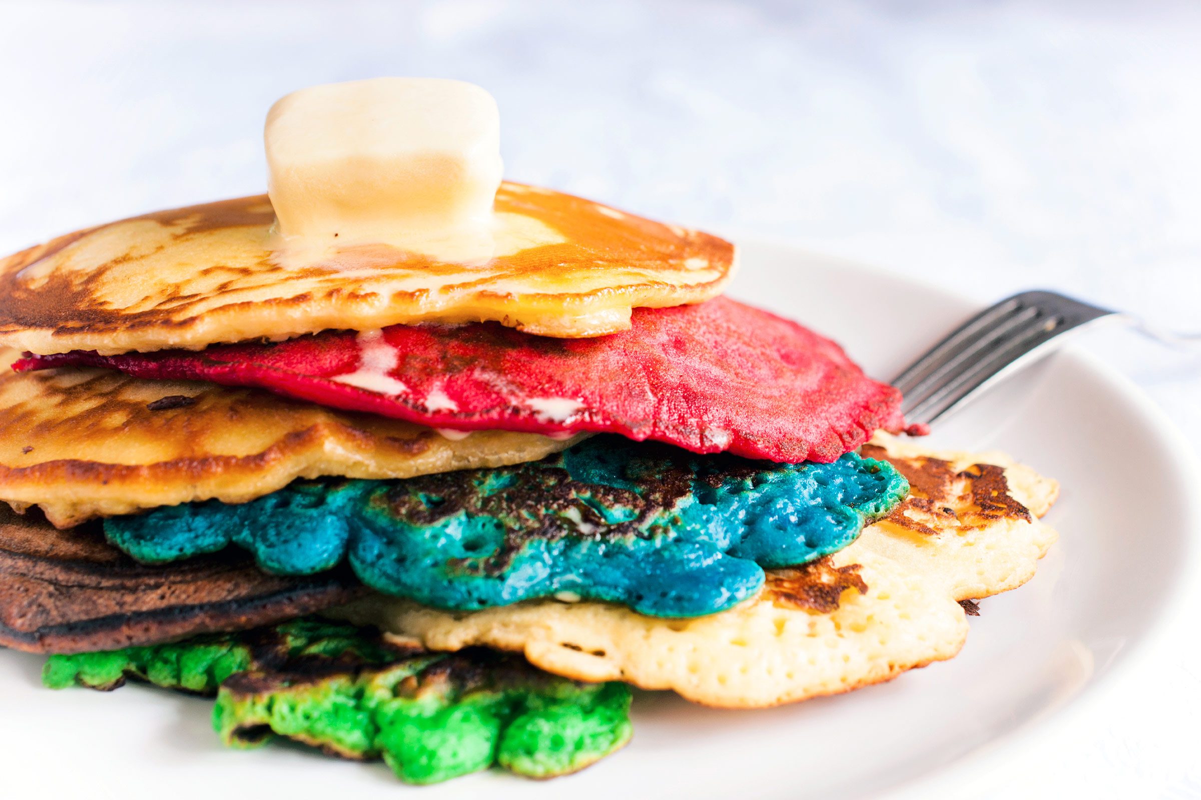 make pancakes delicious rainbow