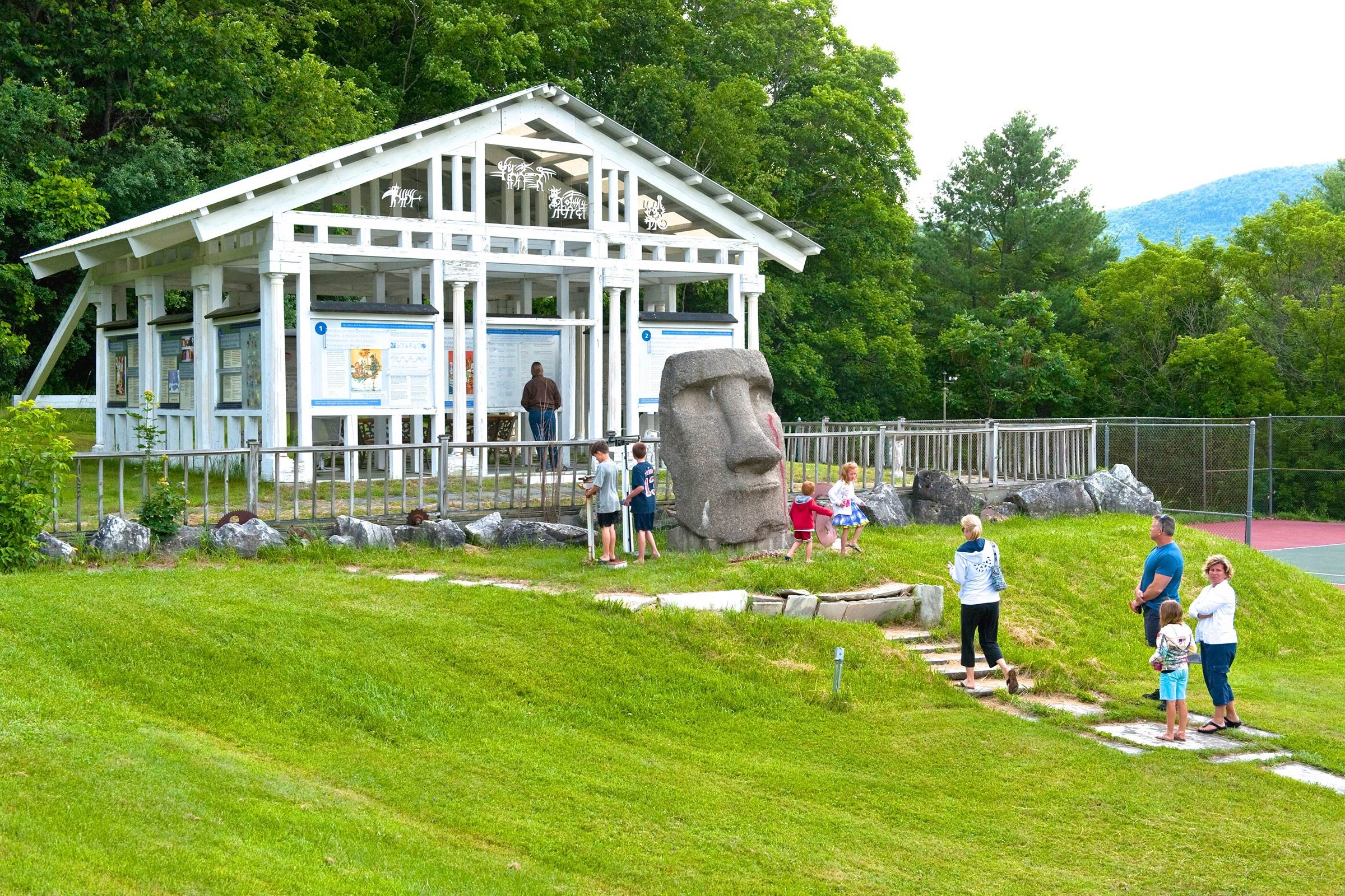 45_Family_Walking_to_Gazebo_Museum_of_Creative_Process_VT.jpg