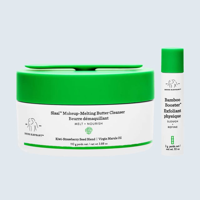 Green-lidded jar labeled 