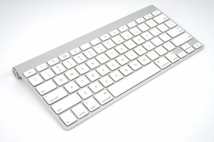 Computer keyboard isolated on white background