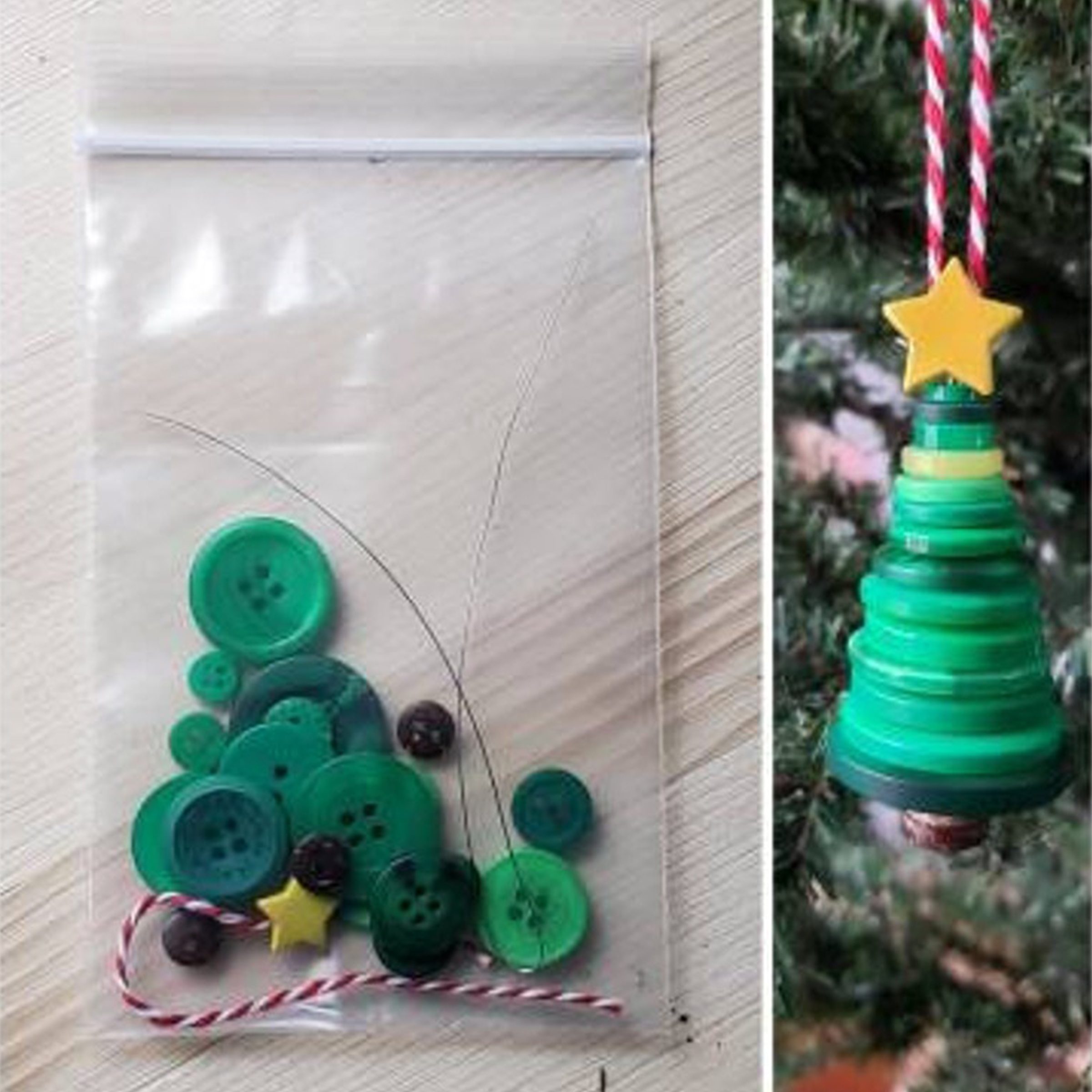 Buttons Christmas Ornaments