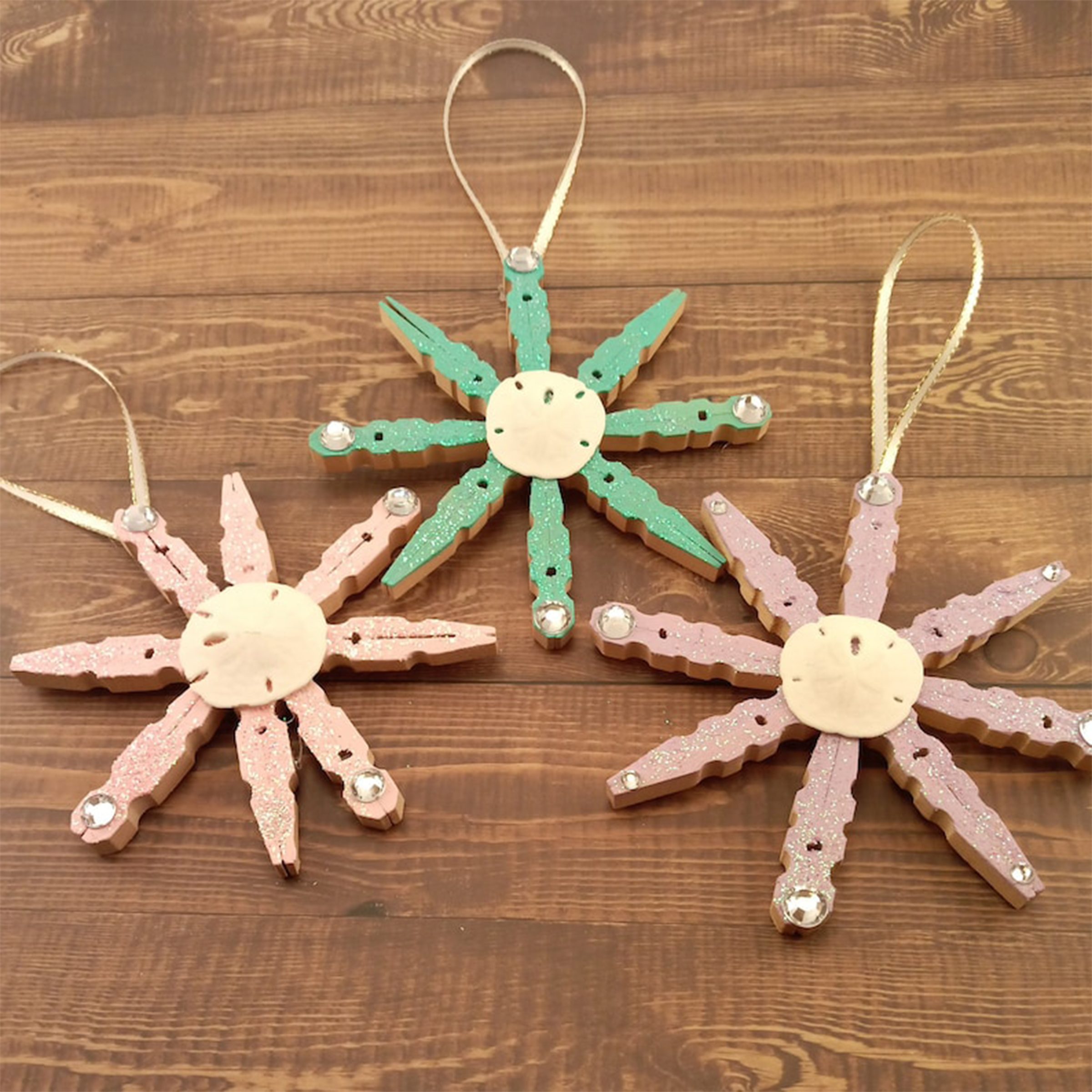 Clothespin Snowflake Christmas Ornament