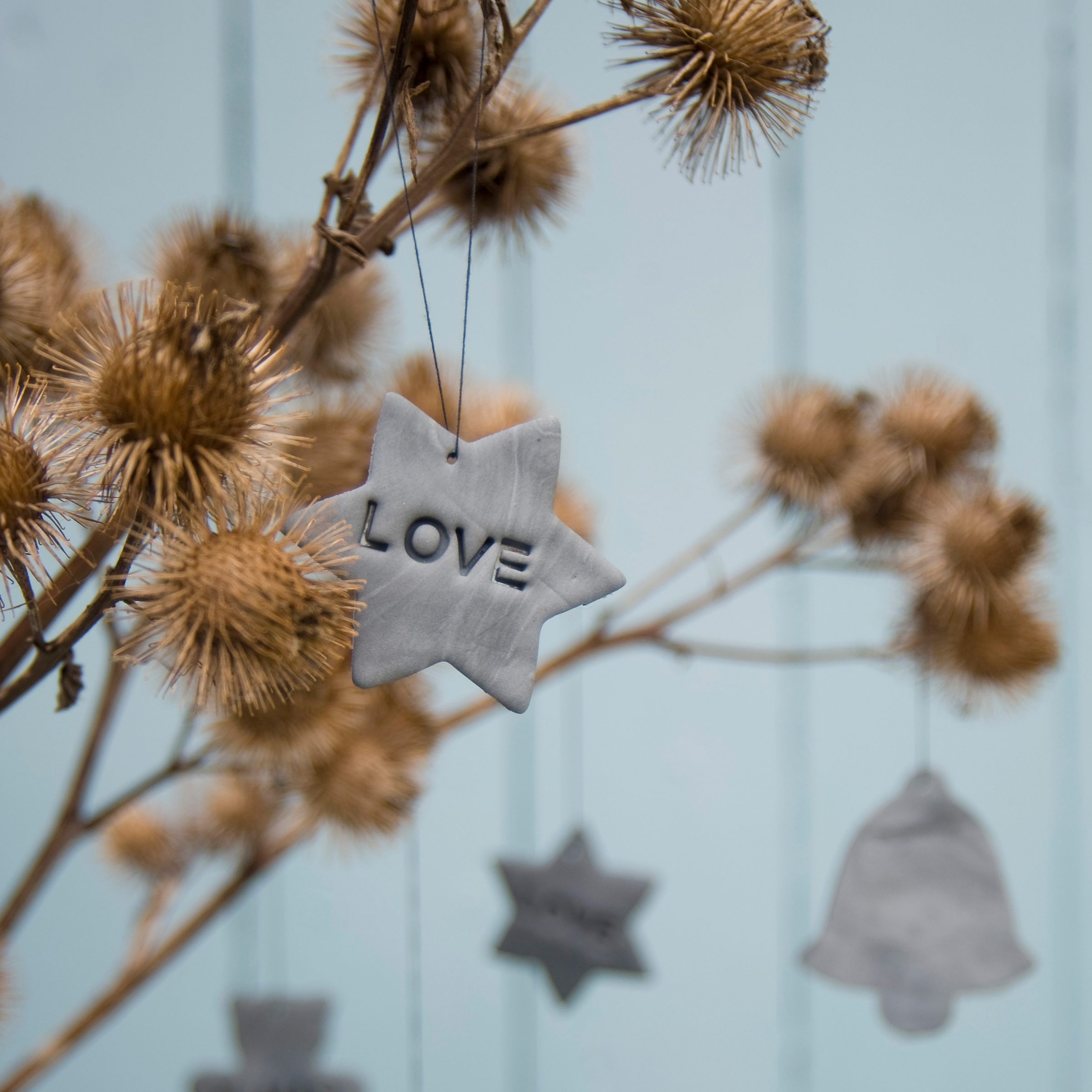 Christmas decoration made of modeling clay