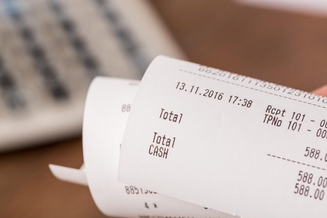Receipts With Calculator