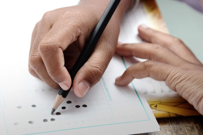 hands examination answer sheet