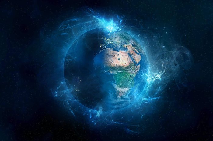 Planet Earth Energetic Field Beauty. Elements of this image furnished by NASA.