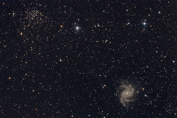 star cluster and galaxy