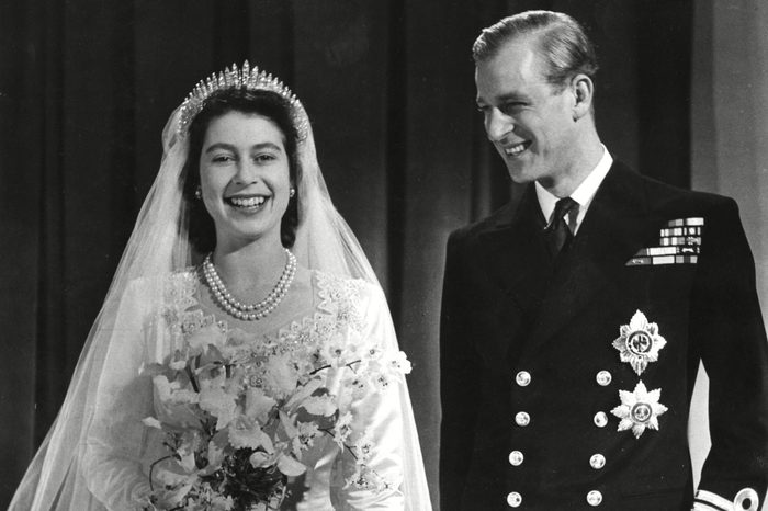 Princess Elizabeth (queen Elizabeth Ii) and Prince Philip Duke of Edinburgh (formerly Lieutenant Philip Mountbatten) Pose Together For an Official Photograph Following Their Marriage at Westminster Abbey On 20 November 1947 1947