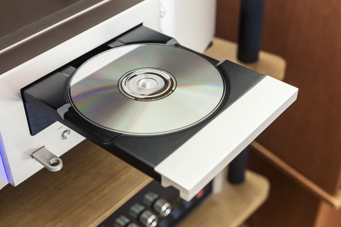 A vintage cd player with cd