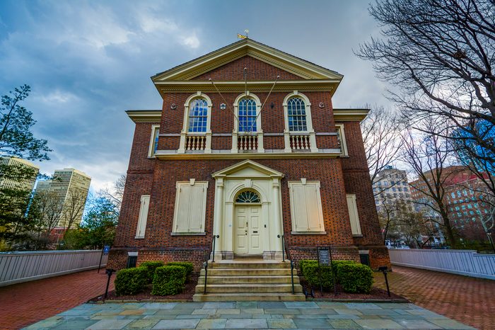 Carpenter's Hall, in Old City, Philadelphia, Pennsylvania.
