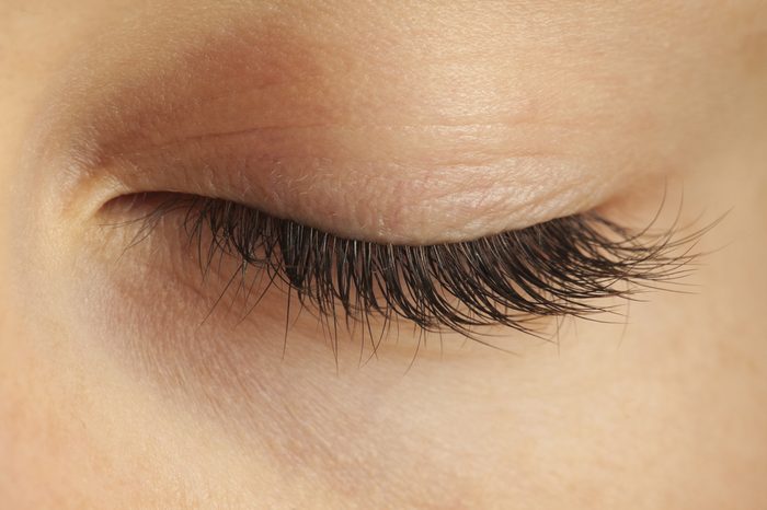 Close-up of closed eye