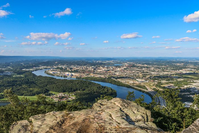 Tennessee River from atop Lookout Mountain in Chattanooga, TN