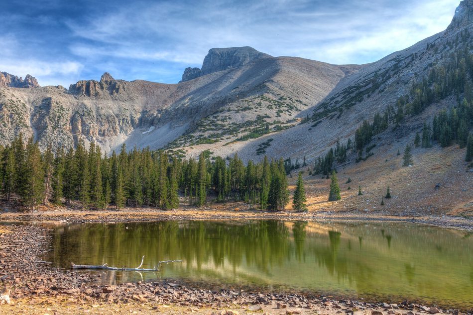 Nevada-Great Basin National Park-Alpine Lakes Trail. Autumn in Great Basin is a most colorful event, which makes the spectacular scenery even more magnificent. 