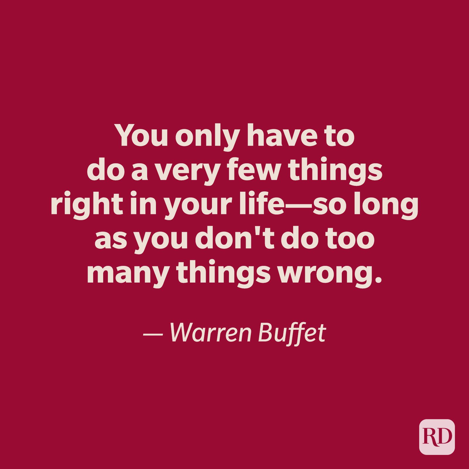 Warren Buffet quote