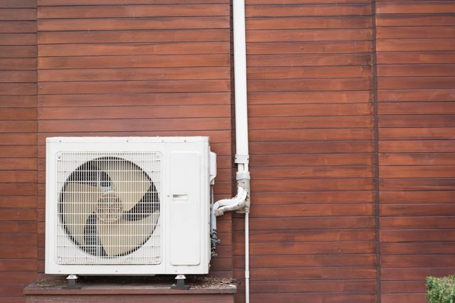 Air compressor at the blockhouse or wood house.