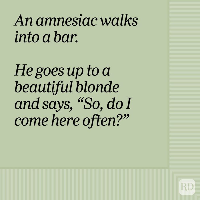An Amnesiac Walks Into A Bar Bar Joke