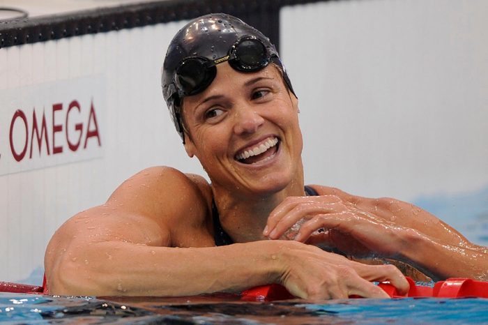 Dara Torres United States' Dara Torres reacts after winning the silver medal in the women's 50-meter freestyle final during the swimming competitions at the Beijing 2008 Olympics in Beijing. Torres is one of a number of athletes who competed when they were closer to their getting their AARP cards than being in their physical prime