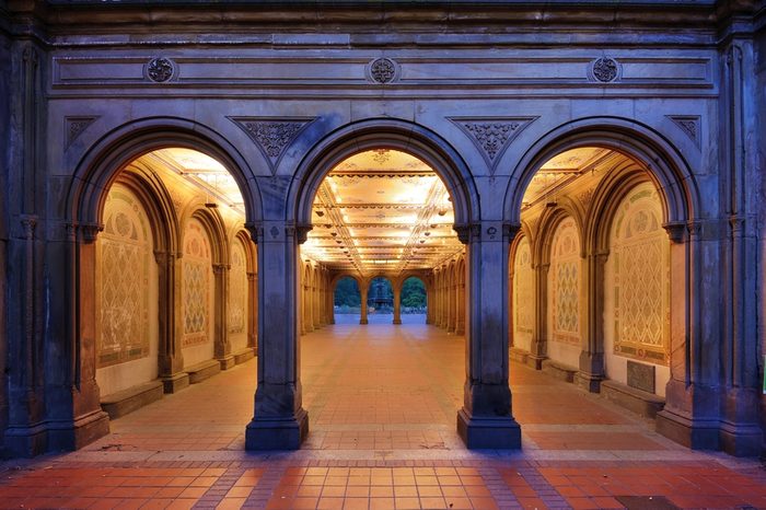 The pedestrian underpass at Bethesda Terrace, Central Park, New York City.