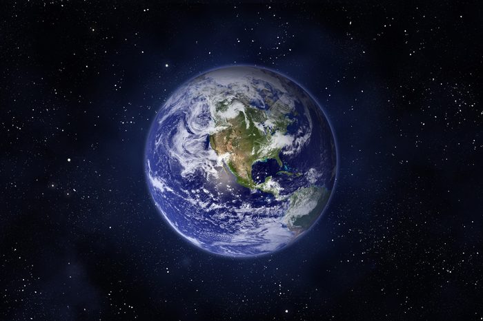 Planet Earth. Western hemisphere. This image elements furnished by NASA.