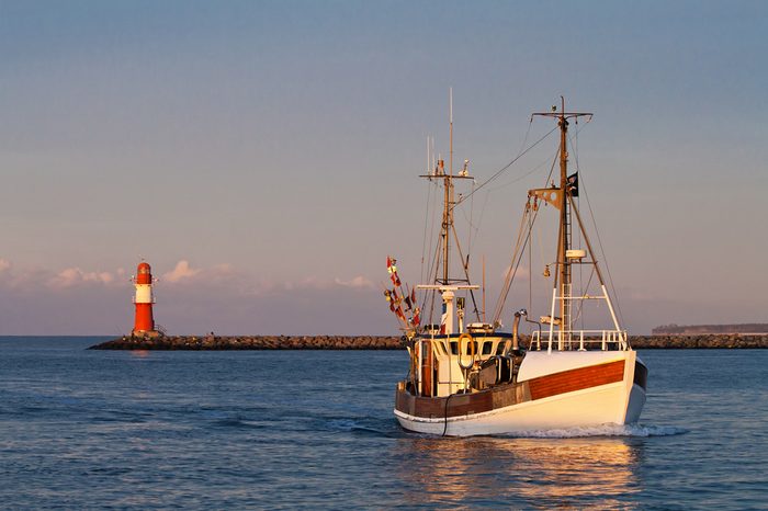 Fishing boat in Warnemuende (Germany).