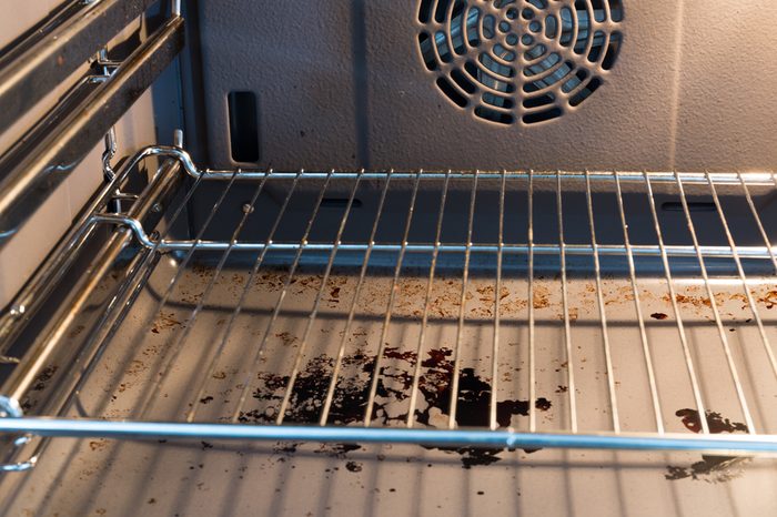 Dirty kitchen oven