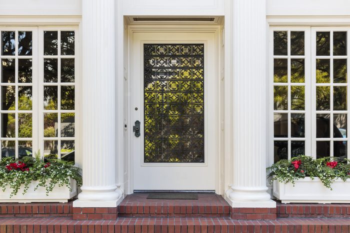 Front door with lots of windows