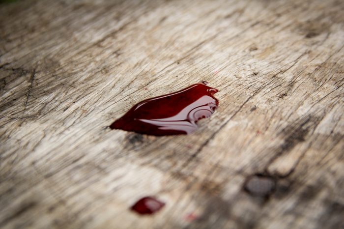 blood on floor