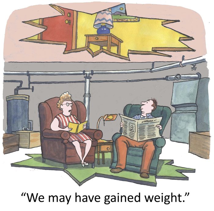 through the floor cartoon