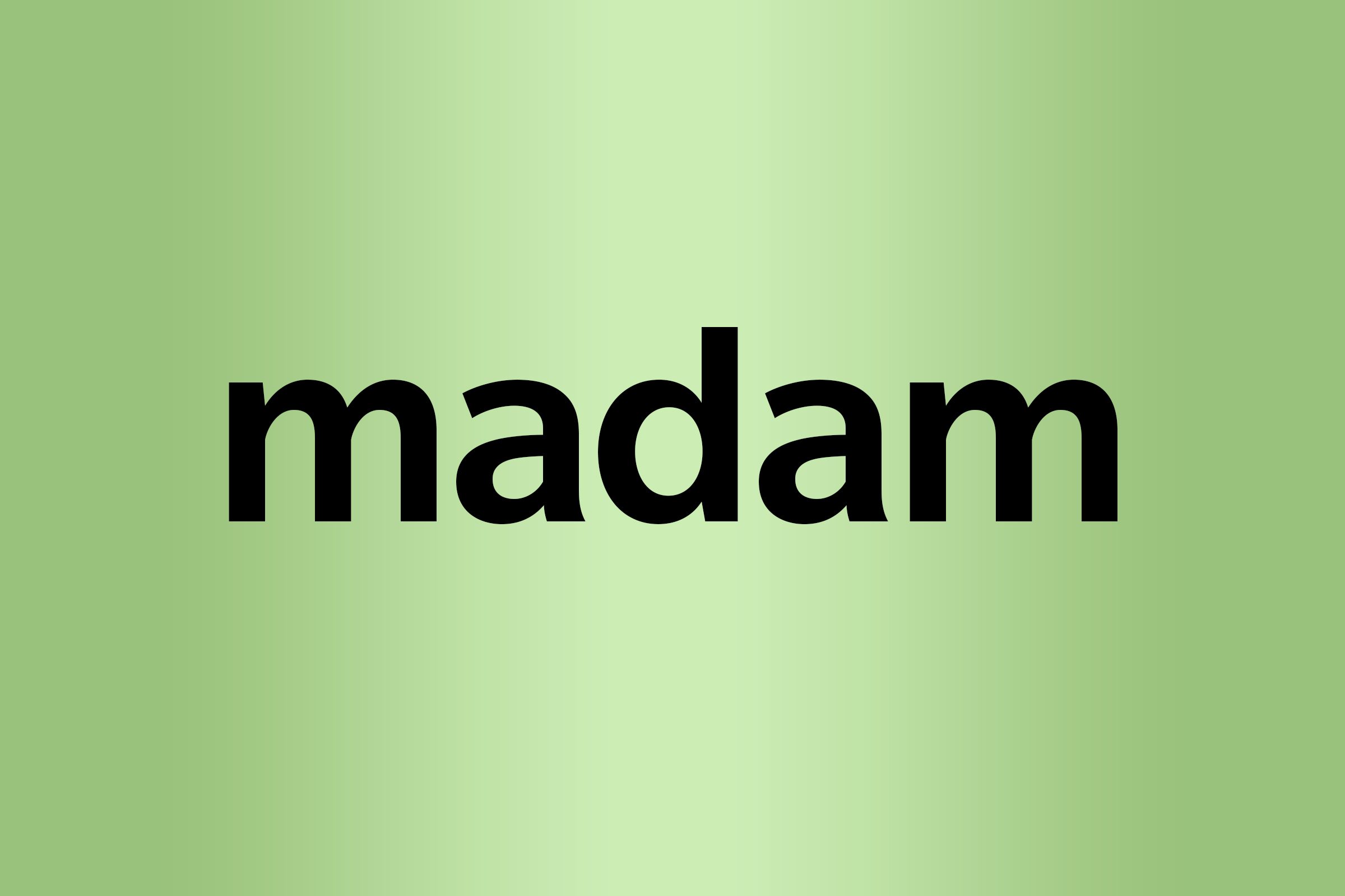 palindrome words madam