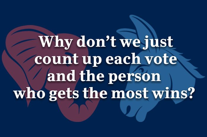 why don't we just count up the votes