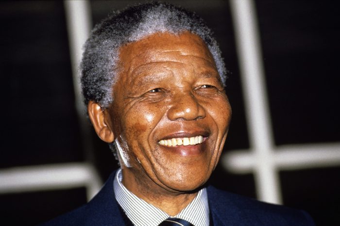 NELSON MANDELA ON A VISIT IN LONDON, BRITAIN - 1990