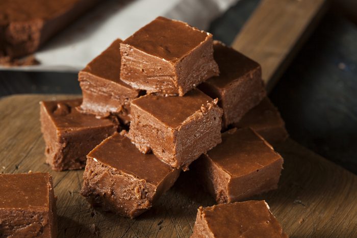 Homemade Dark Chocolate Fudge Ready to Eat