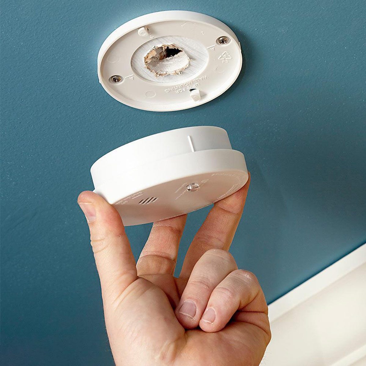 test and replace batteries in smoke detectors