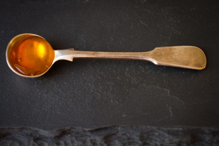 honey and maple syrup with chocolate sprinkles