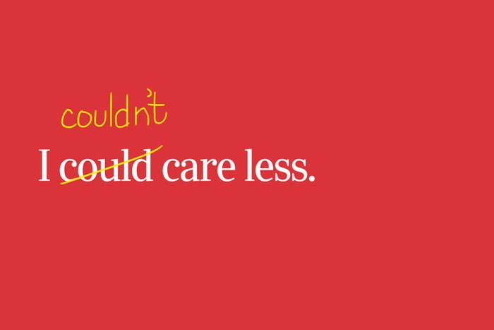 could care less