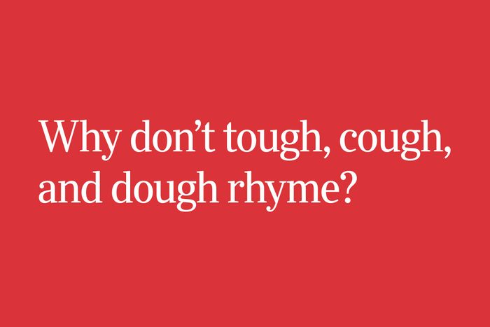 why don't they rhyme