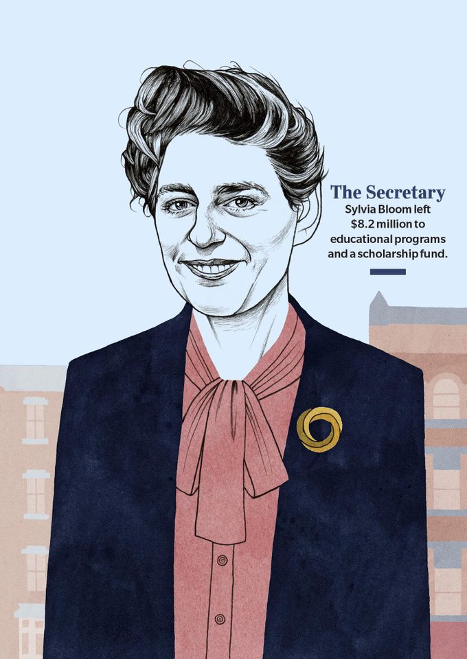 The Secretary Sylvia Bloom left $8.2 million to educational programs and a scholarship fund.