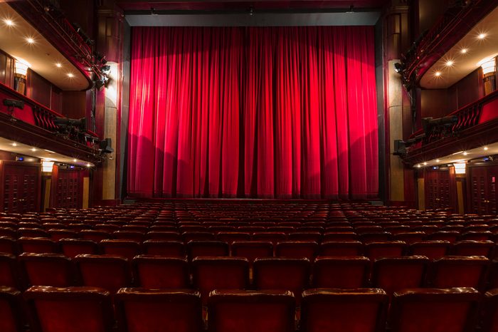 an old theater auditorium, interior