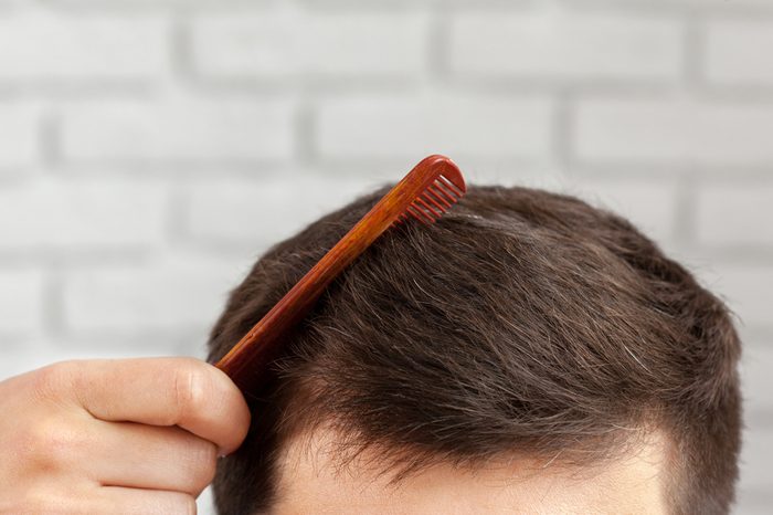 Man makes a haircut