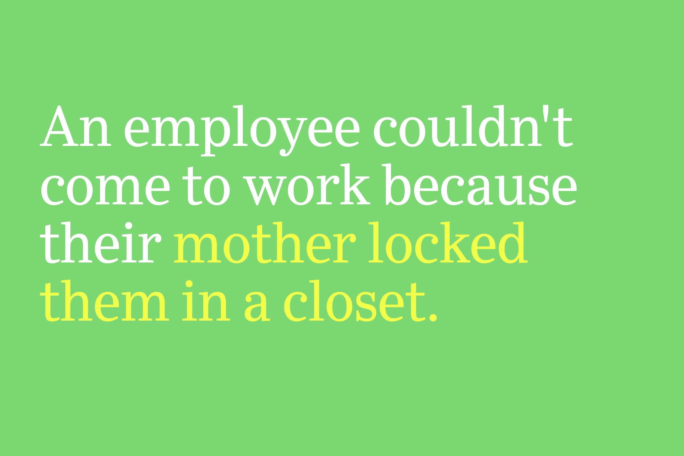 mother locked them in a closet