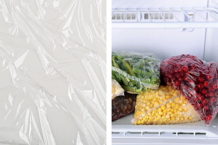 plastic wrap freezer