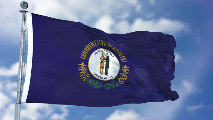 Kentucky Waving Flag