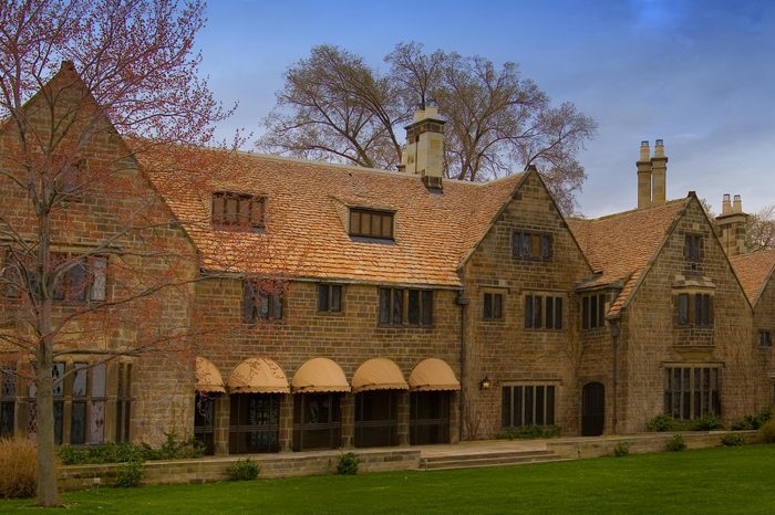 Large Panoramic Michigan Dearborn Edsel & Eleanor Ford House Greenfield Village Cotswold Cottage
