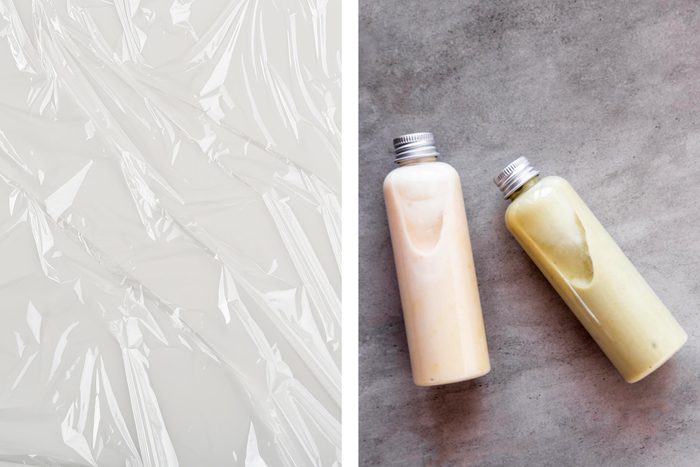plastic wrap shampoo