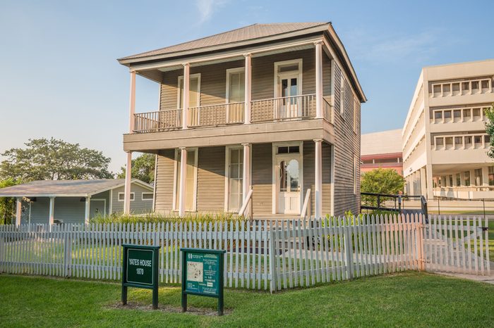 HOUSTON, TEXAS - August, 2018: Yates House in historical Sam Houston Park near Downtown Houston, Texas