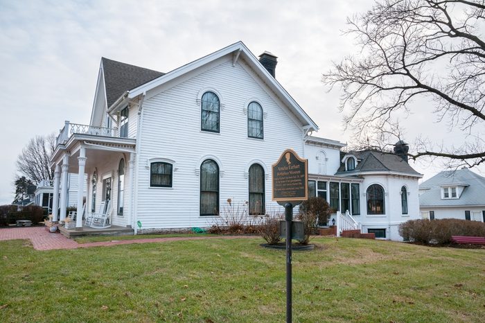 Atchison, Kansas, USA on January 28, 2017. Birthplace of Amelia Earhart in Atchison Kansas.