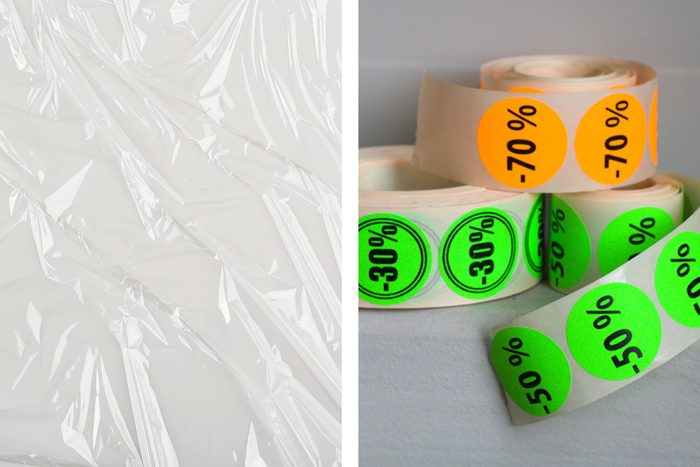 plastic wrap stickers