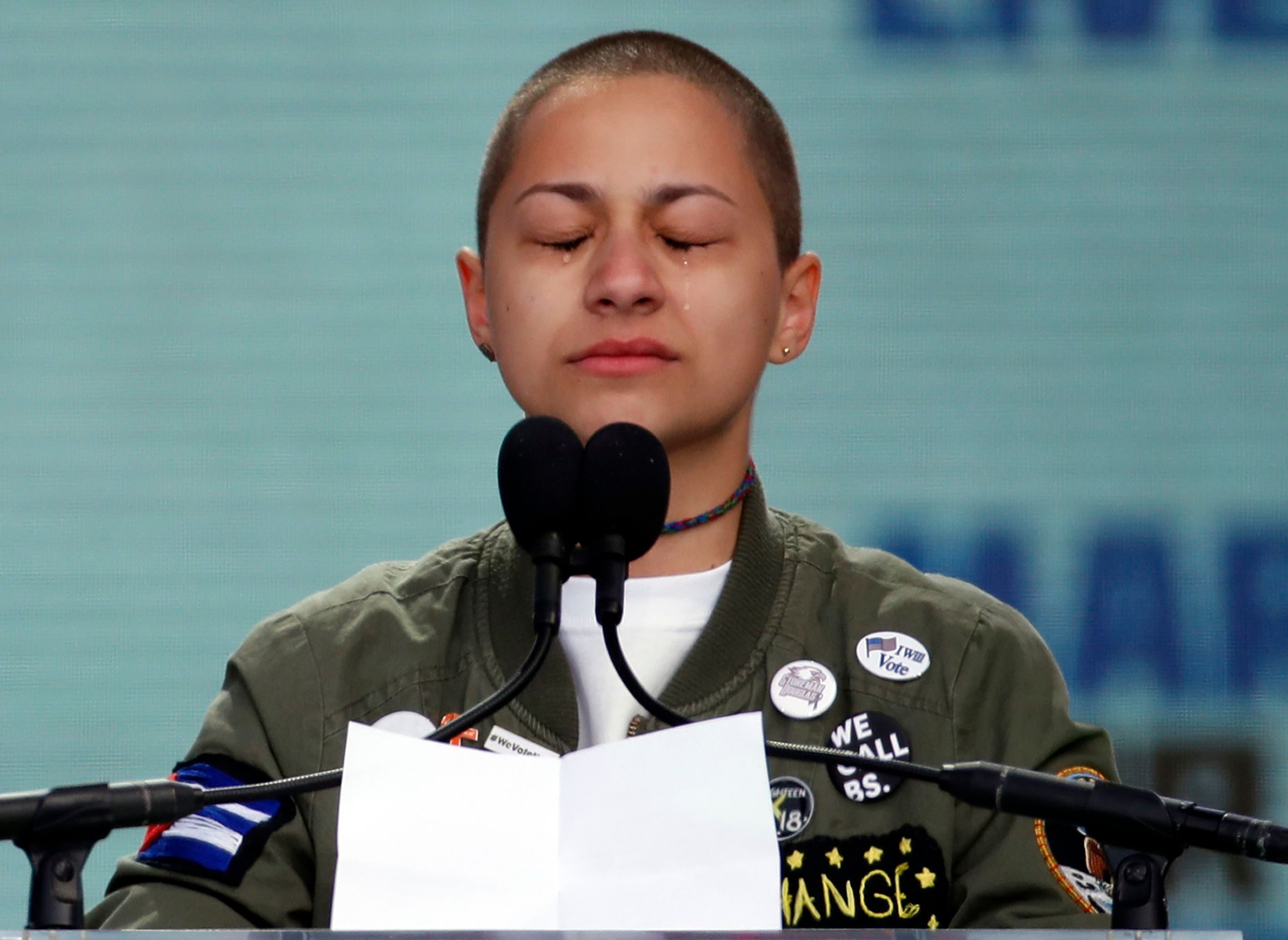 Emma Gonzalez, a survivor of the mass shooting at Marjory Stoneman Douglas High School in Parkland